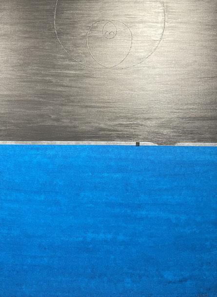 1.　THE WATER THAT COME    F60   970mm×1303mm  2025 Acrylic on canvas, wood