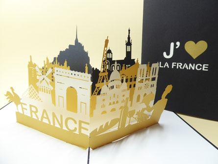Carte pop-up love France