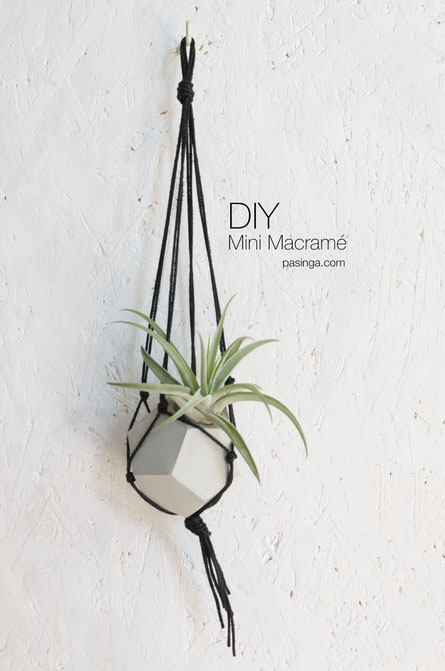 How to make a Mini DIY Macramé plant hanger