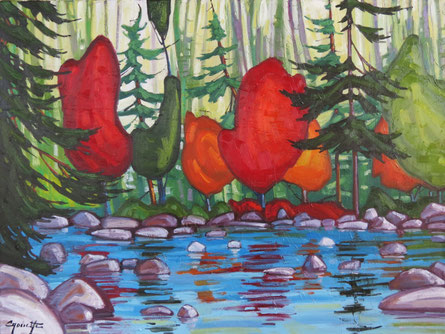 Arôme d'automne 48x48 huile sur toile