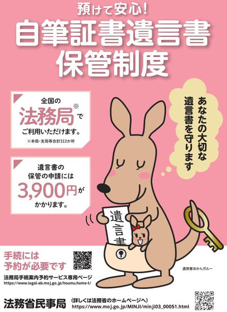 預けて安心!自筆証書遺言書保管制度