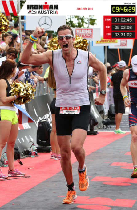 "Iron-Mike" bei seinem letzten IRONMAN in Klagenfurt am 28.06.15