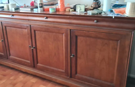 Rénovation buffet ancien bois Scarpati