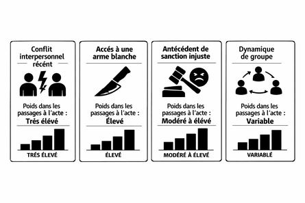 Risques identifiés dans les passages à l'acte