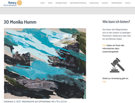Kunstwerk von Monika Humm zur Rotary Munich-International Benefiz-Kunstauktion 2024