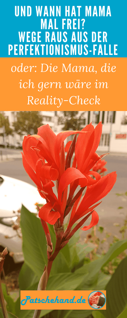 Pinterest-Grafik zu #Mompositivity und Wegen raus aus der Perfektionismus-Falle auf Mama-Blog Patschehand.de