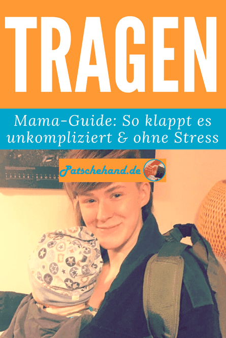 Grafik für Pinterest oder facebook zum Beitrag auf Mama-Blog Patschehand.de über die Tragehilfe Bondolino