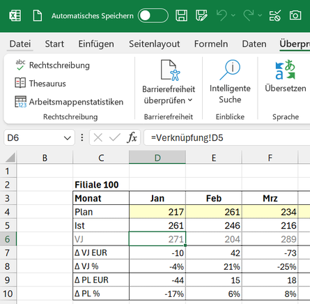 Excel bestimmte Zellen sperren
