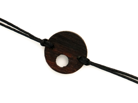 Armband aus schwarzem Ebenholz Leoni – Vorderansicht-Detail