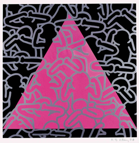 《沈黙は死》 1989年 中村キース・ヘリング美術館蔵 Keith Haring Artwork ©Keith Haring Foundation