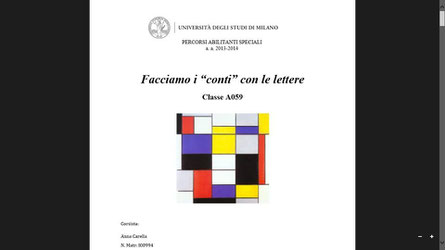 Facciamo i "conti" con le lettere