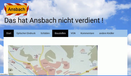 Ansbach - Optik - Schäden - Baustellen, Bilder sprechen Bände ...