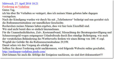 Vodafone Beschwerdemanagement Vodafone Beschwerdemanagement