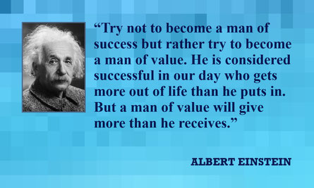 Man of Value Quote from Albert Einstein