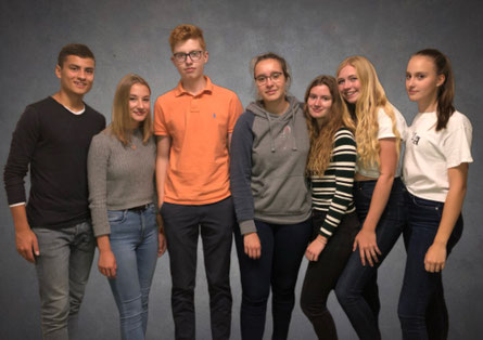 v.l. Niko Kretkowski, Lena Meyer, Jonathan Stollwerk, Franziska Achten, Katharina Blech, Alina Schlage, Annika Elfes