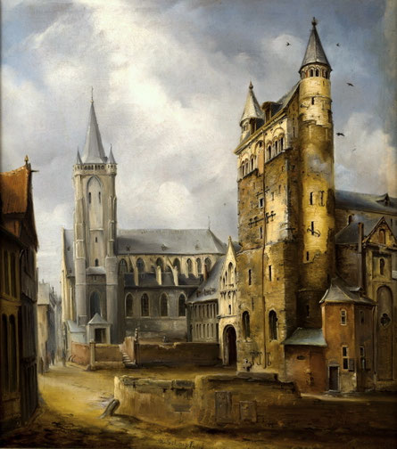 MAASTRICHT - SINT-NICOLAASKERK EN ONZE LIEVE VROUWEKERK Alexander Schaepkens - voor 1838
