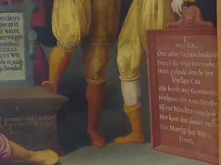 Foto-uitsnede schilderij 'Het Raadsel' (1576) - Museum Het Valkhof