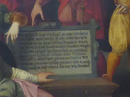 Foto-uitsnede schilderij 'Het Raadsel' (1576) - Museum Het Valkhof