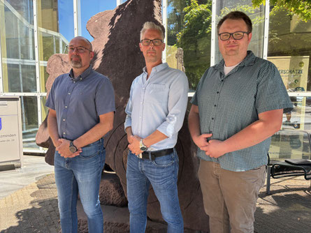 Neue und alte Gesichter bei den Bezirkschornsteinfegern: (v.l.) Thomas Turetzek, René Köhler und Danny Kestner.