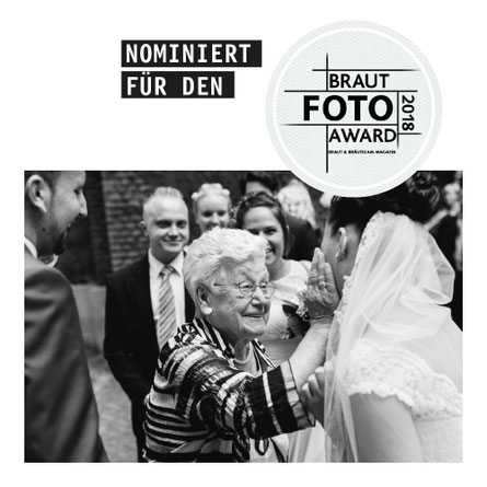 Braut Foto Award 2018 Braut und Bräutigam Magazin Publikumspreis Gewinner Familie und Freunde Hochzeitsfotograf Ruhrgebiet NRW