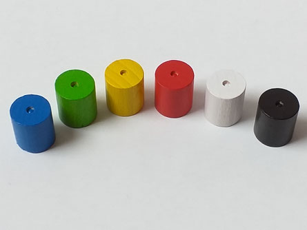 Pions en bois pour jeu tac-tik