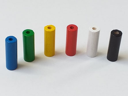 pions en bois pour jeu tac-tik - pions troués pour plateau en bois