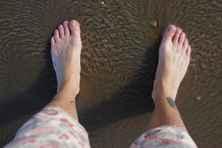 Barefoot in the North Sea, North Sea wintertime, travelblog