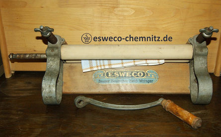 Original aus den 1930er Jahren: "ESWECO - Bester Deutscher Heiß-Wringer"
