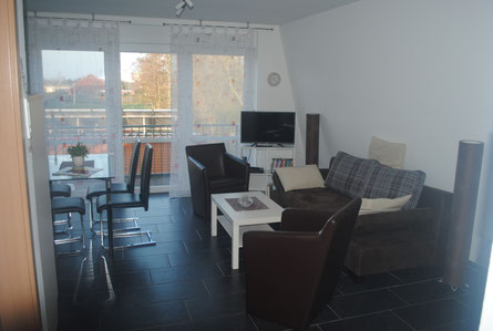 Wohnzimmer Ferienwohnung Wattlooper Norddeich