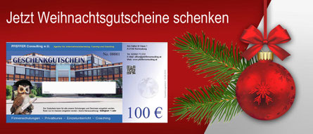 Weihnachtsgutscheine PFEFFER Consulting