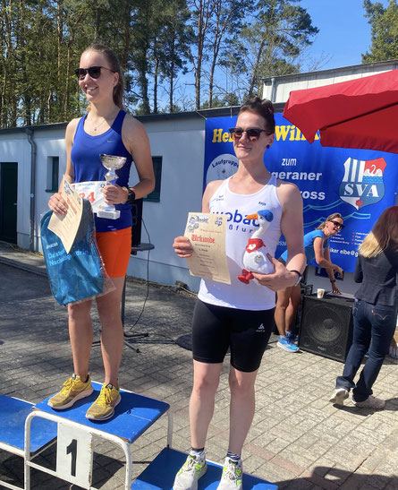 Der Krepe-Cross in Angern feiert am 1. Mai 20-jähriges Bestehen mit einem Halbmarathon. Wird Anika Wallstab aus Burg auch hier ganz oben auf dem Podest stehen? Fotos: Falk Heidel/Alpha-Report