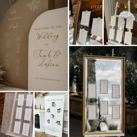 Sitzplan mieten Hochzeit Letter Atelier Hockenheim