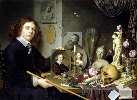 'Self-Portrait with Vanitas Symbols' by David Bailly