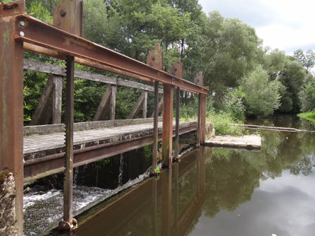 Wasserkraft, Schütze, Bohlen, Sägewerk Wittmann, Mittermühle