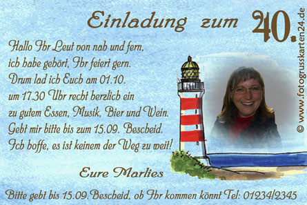 Einladungen Erwachsene Mit Ihren Fotos Wunschtext Gestaltet