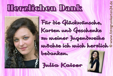 Dankeskarten Jugendweihe Mit Ihren Fotos Wunschtext Gestaltet