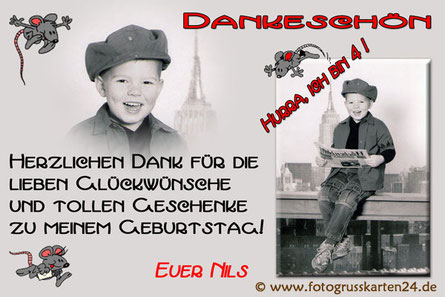 Dankeskarten zum Geburtstag Danksagungen