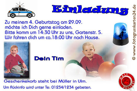 Einladungen Kindergeburtstag Mit Ihren Fotos Wunschtext Gestaltet