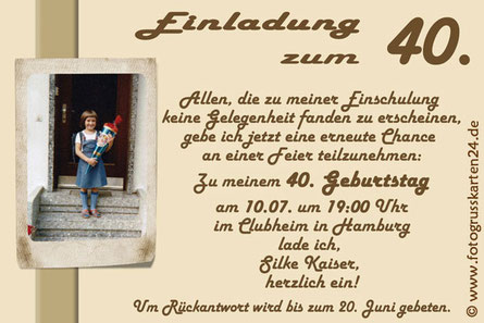 Einladungen Erwachsene Mit Ihren Fotos Wunschtext Gestaltet