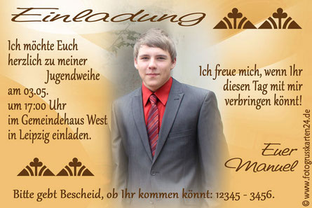 Einladungen Jugendweihe Mit Ihren Fotos Wunschtext Gestaltet 