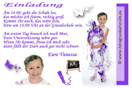 Einladungen Schulanfang Mit Ihren Fotos Wunschtext Gestaltet