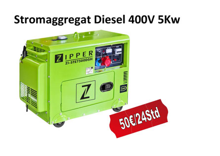 vermietung Stromaggregat Stromerzeuger ausleihen mieten Freistadt Oberösterreich vermietung vermieten miete