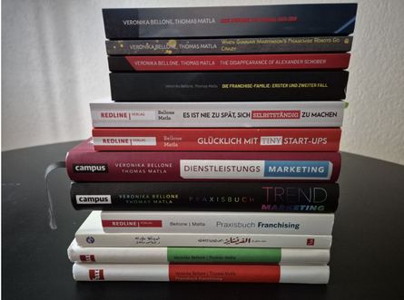 Bücher des Autorenduos Veronika Bellone & Thomas Matla © Kunstwirtschaftler