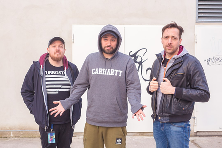 Antilopen Gang (2017) v. l. n. r.: Panik Panzer, Koljah & Danger Dan: Fotocredit: Fotocredit: Arne Müseler / www.arne-mueseler.com