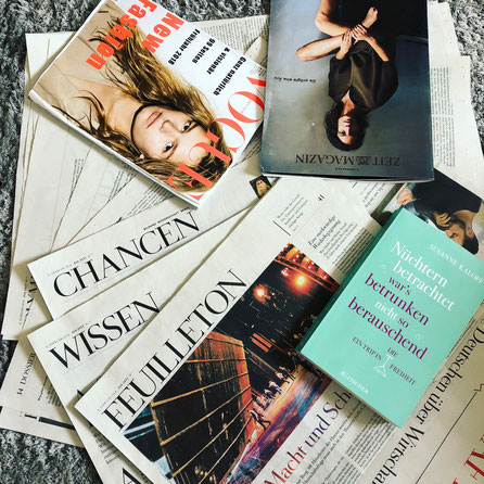 Meine Lektüre vom Wochenende: Vogue, die Zeit, das ZeitMagazin und Susanne Kaloffs Buch "Nüchtern betrachtet wars betrunken gar nicht mal so berauschend"
