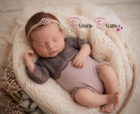 Baby Fotoshooting Outfit für Mädchen mit Haarband