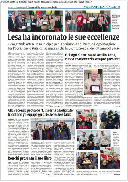 Inverna 2° - Corriere di Novara 2025-12-11