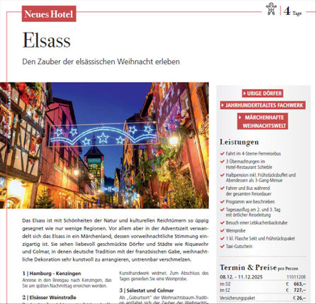 Busreise:  4 Tage Elsass...