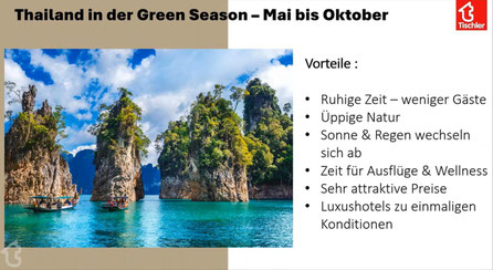 Thauland in der Green Season - Mai bis Oktober...