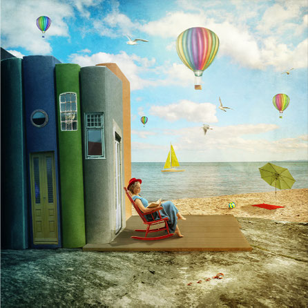 Beloved Summer days, 2023, Fotografie, Fotocollage, digilate Bearbeitung, digitale Zeichnung, 30x30cm, 50x50cm, 90x90cm